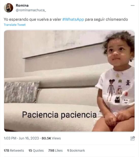 Los mejores memes por la caída de WA. Foto: Twitter