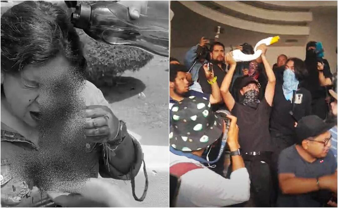 Manifestación de estudiantes de UAEH. Foto: Especial