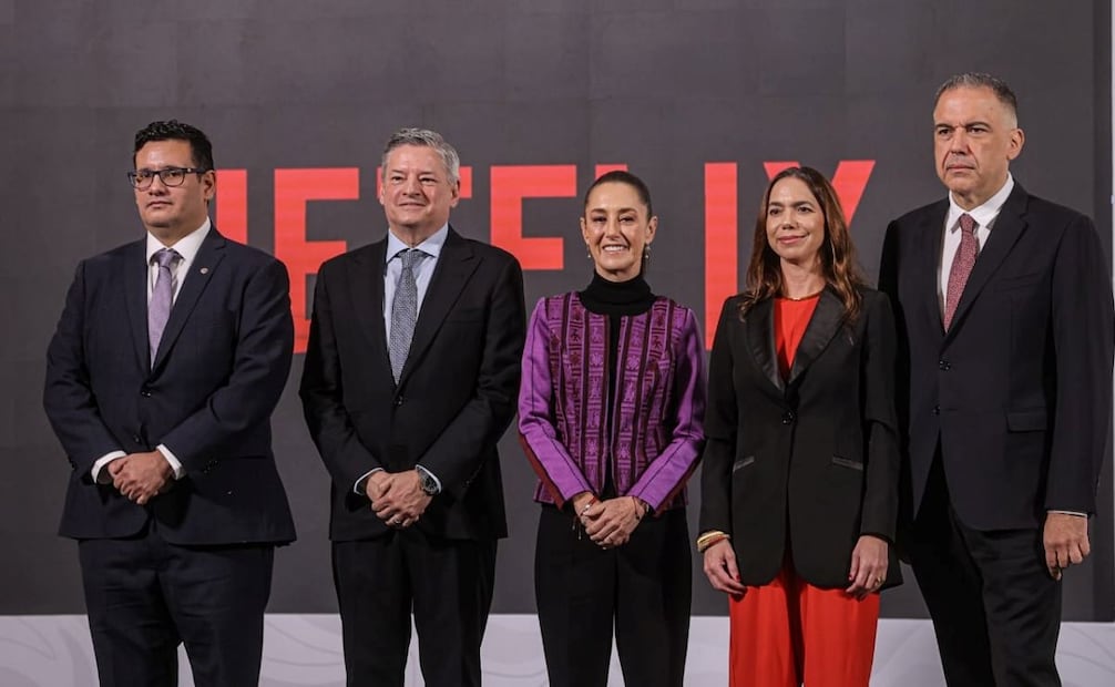 Claudia Sheinbaum, presidenta de México, durante la mañanera del 20 de febrero del 2025 en Palacio Nacional. Foto: Presidencia