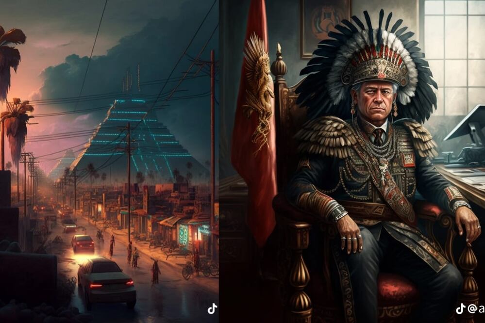 A través de la IA, se pueden recrear escenarios no antes vistos de México. Foto: TikTok @Alexiregio