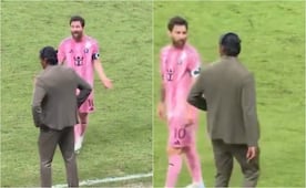 Así fue el encontronazo entre Messi y Joel Huiqui en la Campeones Cup