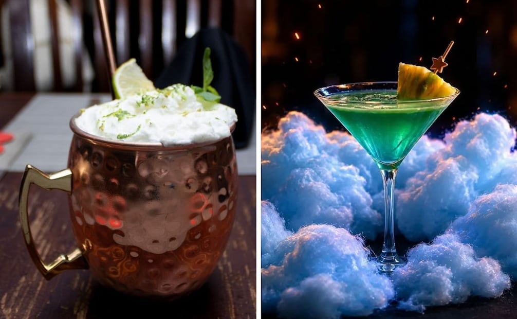 Moscow Mule y EstrelAzul Martini. | Imagen: cortesía.