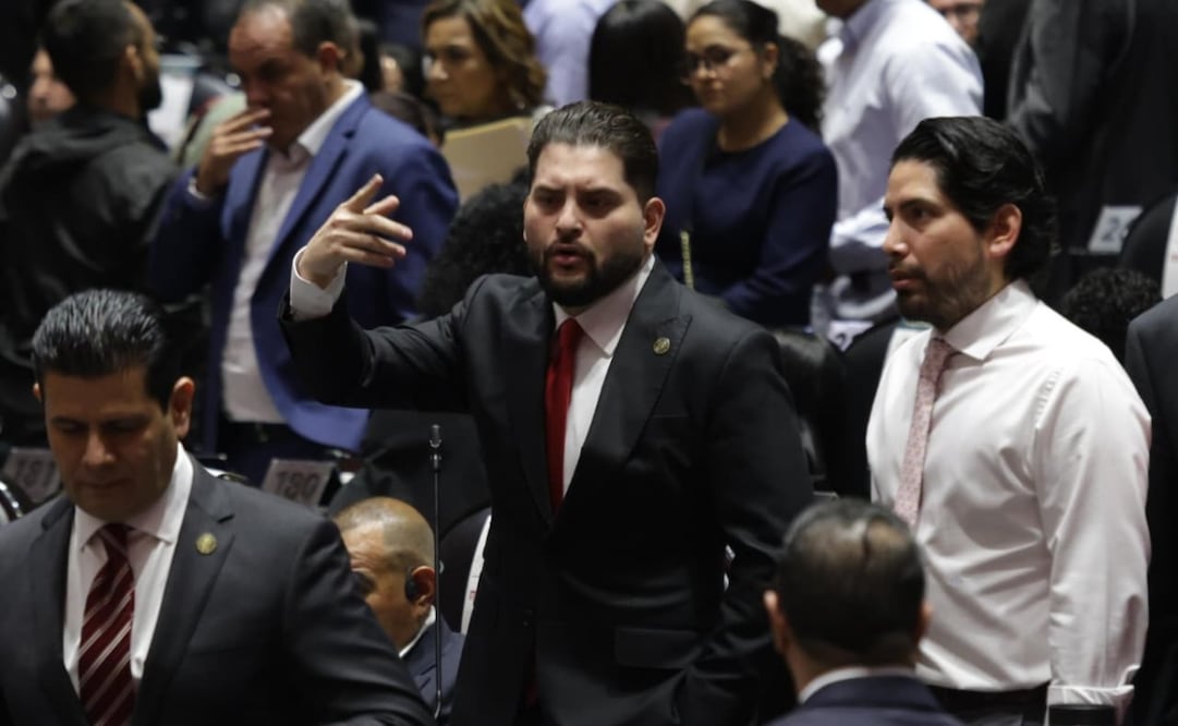 Carlos Gutierrez Mancilla durante la sesión extraordinaria donde se aprobó en lo general la Reforma para cambiar la segunda elección judicial a 2028. Foto: CARLOS MEJIA/EL UNIVERSAL