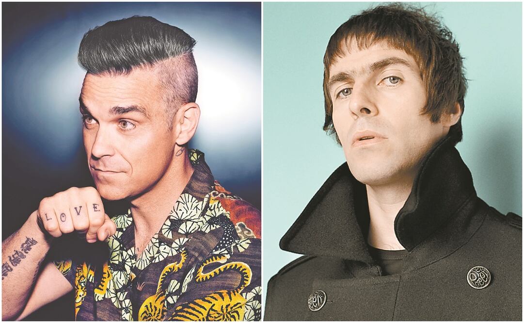 Robbie Williams llamó maldito idiota a Liam Gallagher en un show de TV. Fotos: Archivo