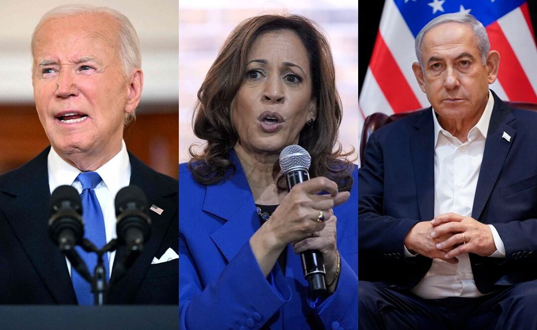 Biden, Netanyahu y Harris. Foto: especial