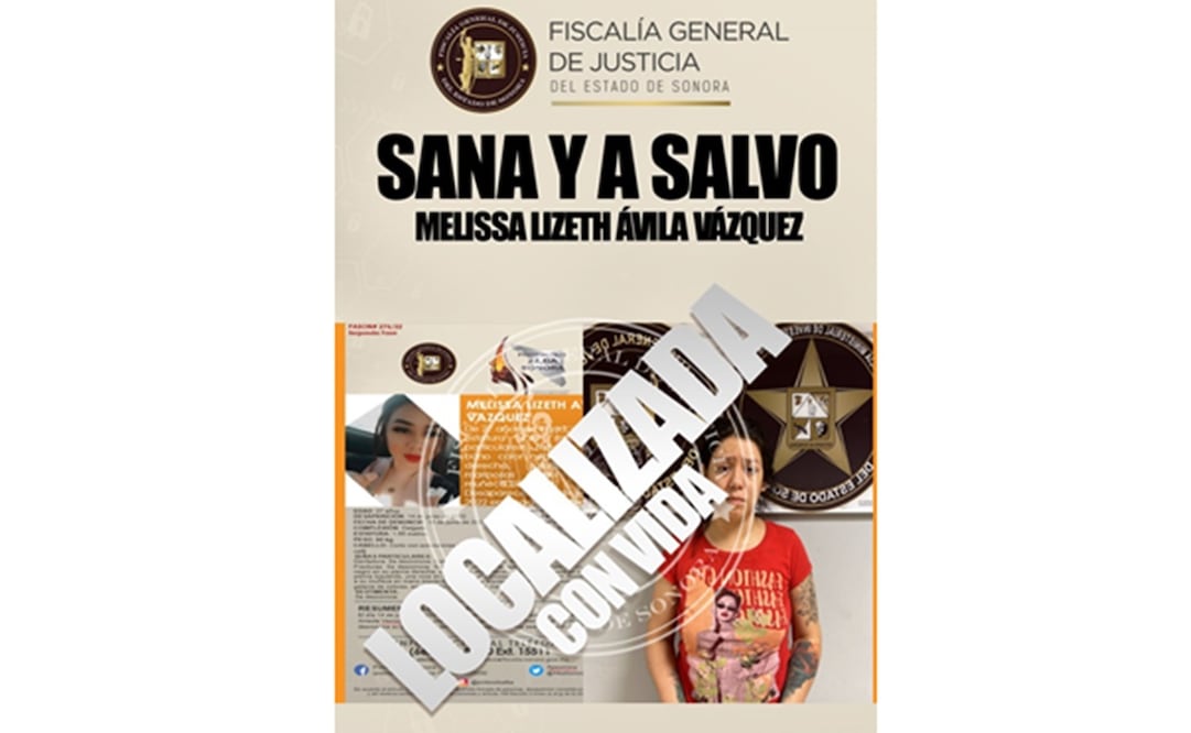 La mujer por la que se había lanzado alerta de Protocolo Alba estaba junto con otra persona del sexo femenino quien también estaba privada de su libertad. Foto: Fiscalía de Sonora 