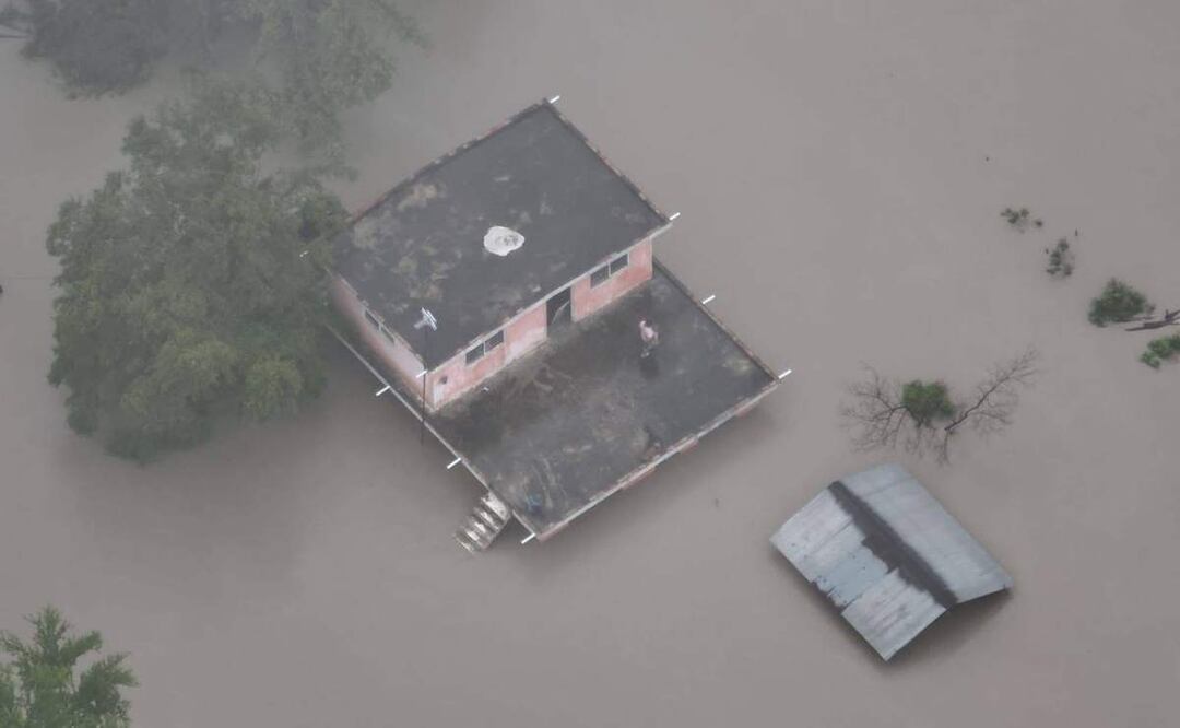 Inundaciones en Tamaulipas luego de las lluvias y crecida de ríos (01/07/2025). Foto: Especial