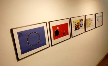 Monero Paco Baca expone sus caricaturas por la paz en Berlín