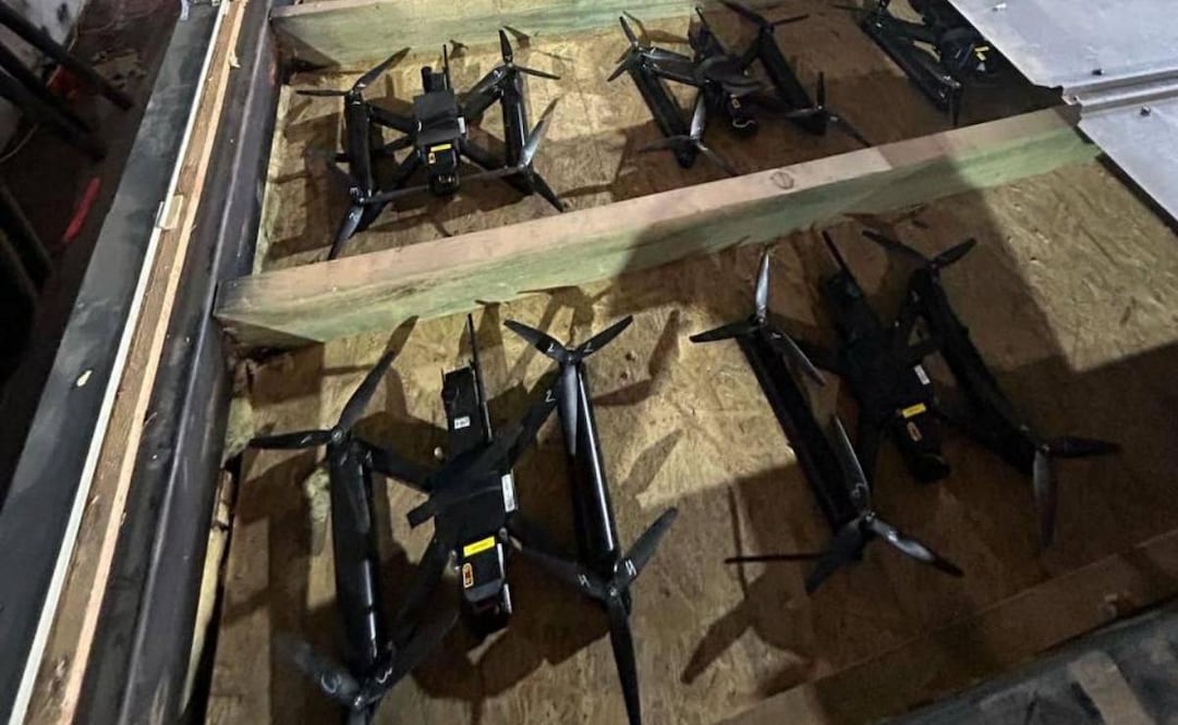 Vista de drones almacenados en Ucrania. Foto: Ilustrativa / EFE