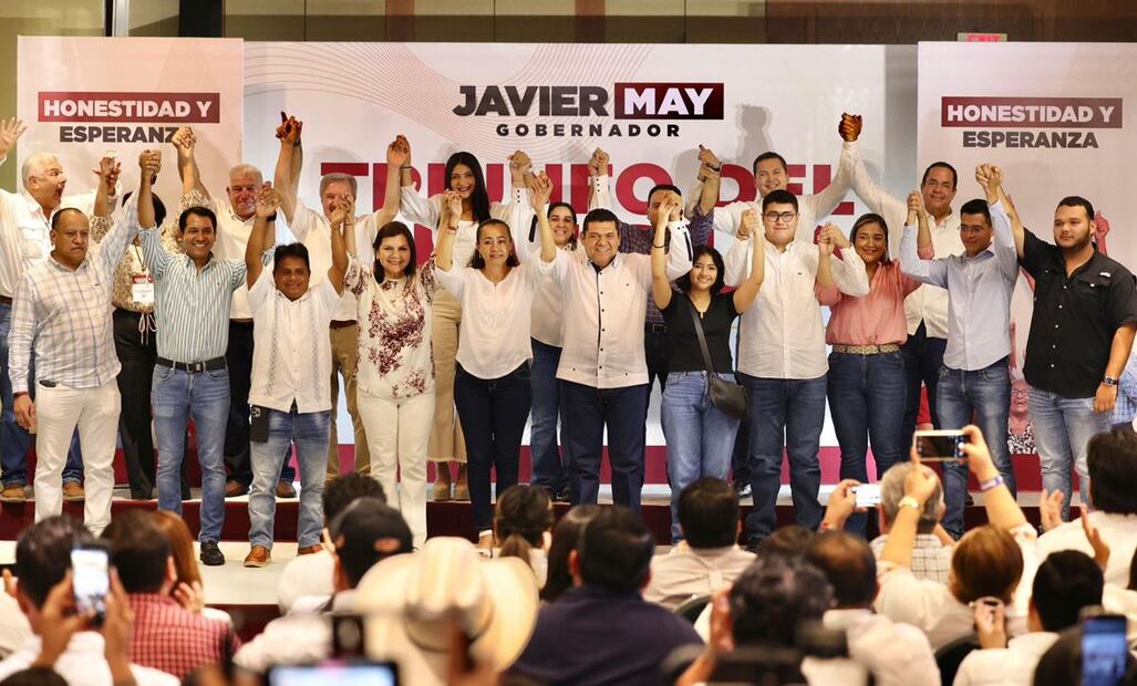 May Rodríguez, agradeció a su equipo de campaña y aseguró además que ganaron la mayoría de las presidencias municipales. Foto: especial