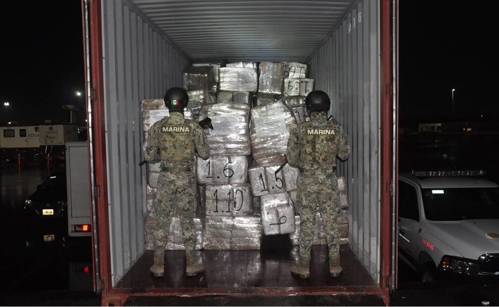 Esta acción se efectuó tras un alertamiento recibido por la Aduana Marítima de Veracruz. Foto: Marina