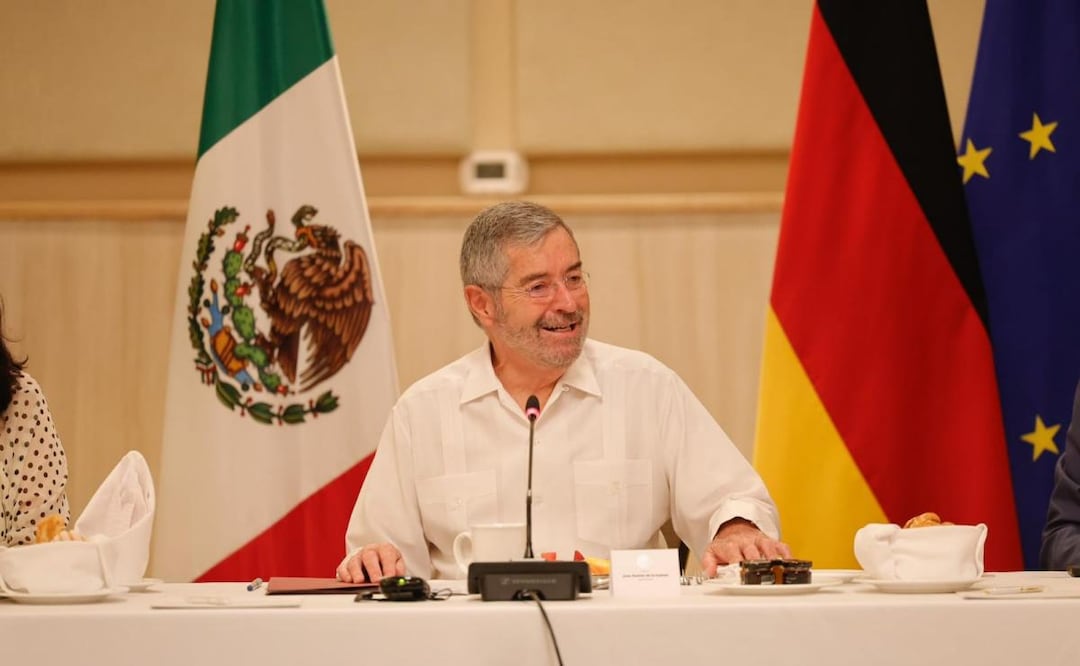 Canciller Juan Ramón de la Fuente se reúne con la delegación empresarial alemana y aborda temas económicos (19/03/2026). Foto: Especial