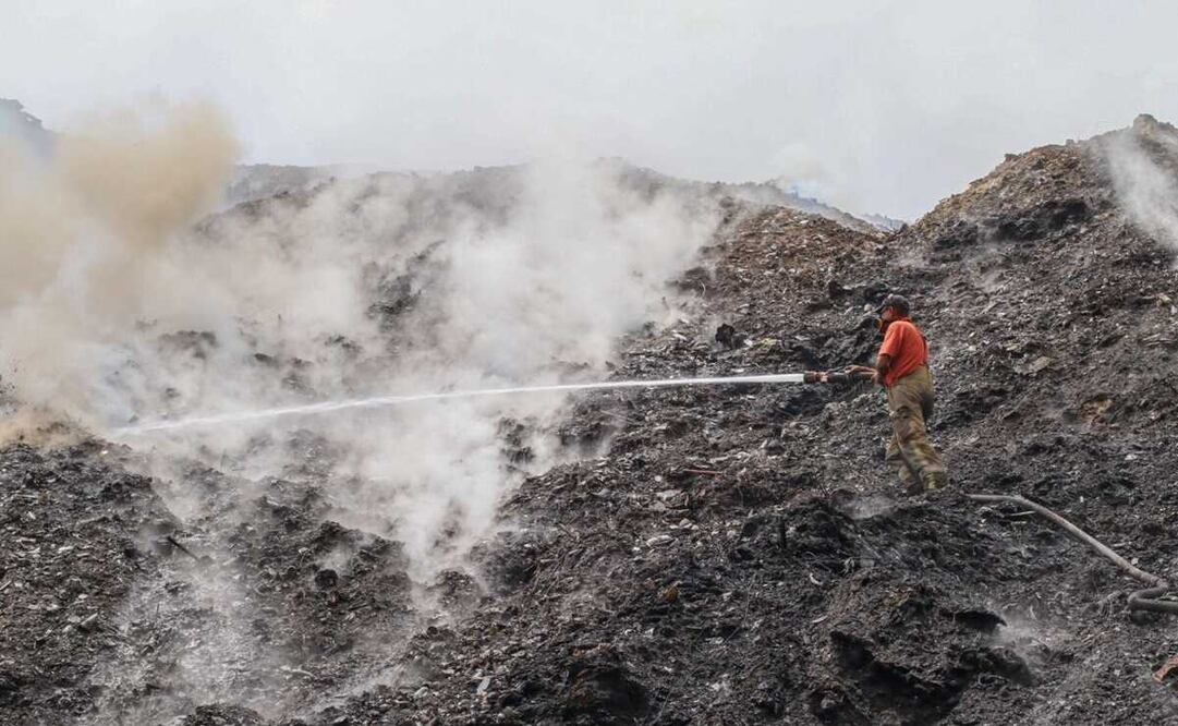 Tras el incendo han tenido que enviar entre 300 a 350 toneladas diarias a un relleno sanitario privado de Chicoloapan. Foto: Especial 