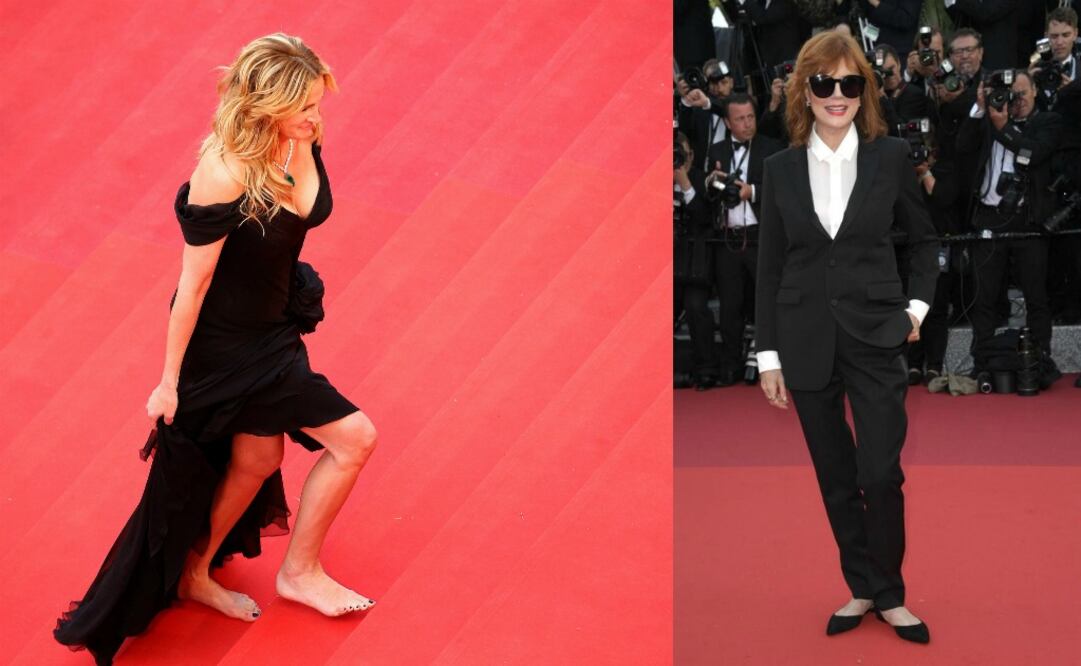 Julia Roberts y Susan Sarandon rompieron los códigos de vestimenta de Cannes este año.
