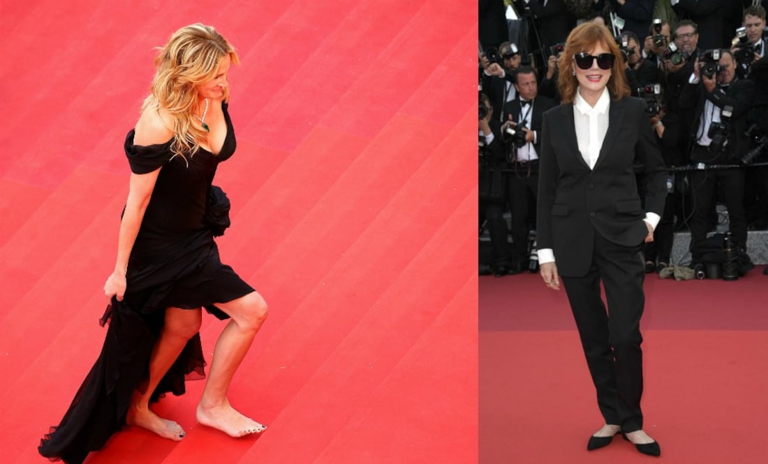 Julia Roberts y Susan Sarandon rompieron los códigos de vestimenta de Cannes este año.