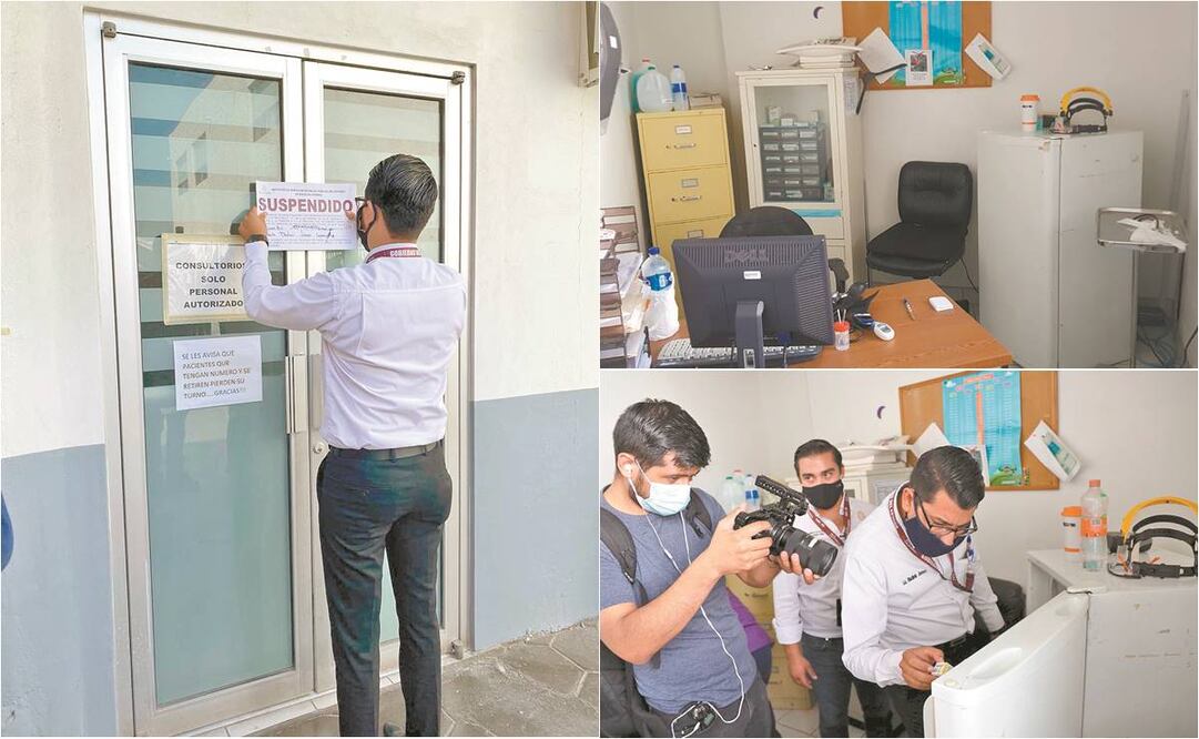 La Coepris realizó una inspección en la dirección de servicios médicos y posteriormente informó que la dependencia municipal no contaba con una licencia sanitaria y encontró que había alimentos junto a medicinas en refrigeradores. Fotos: ESPECIALES