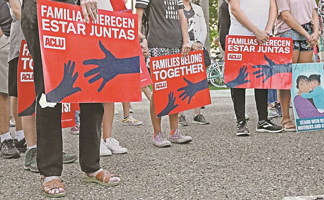 Manifestación contra la separación familiar de migrantes en 2019, en Brownsville, Texas. Foto: ARCHIVO AP