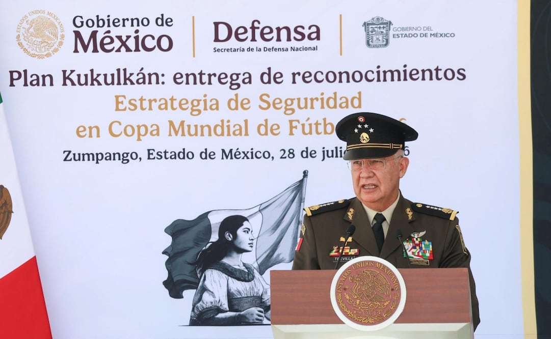 General Ricardo Trevilla Trejo, titular de la Secretaría de la Defensa Nacional destaca labor de elementos durante el Mundial 2026. FOTO: ESPECIAL