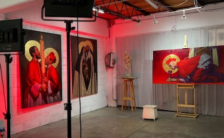 De San Carlos, exposición “La Venida del Señor” de Fabián Cháirez ya está en estudio de arte; pintor considera que fue un éxito