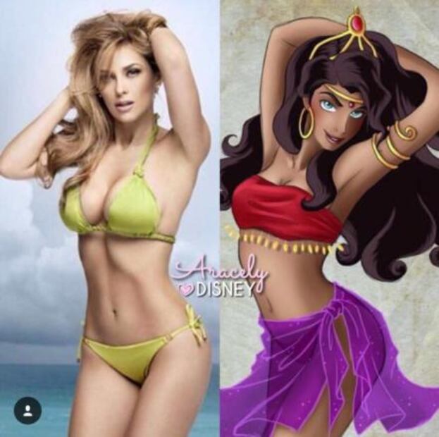 Las curvas de Aracely Arámbula se lucen en bikini 