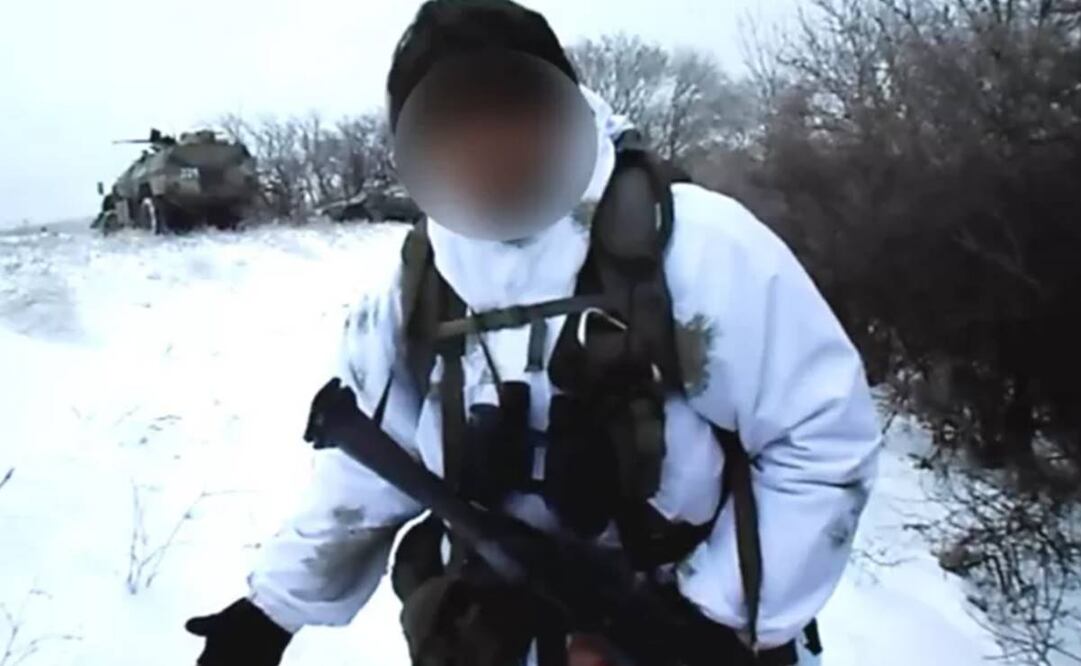 El mercenario en servicio dijo que muchos veteranos de la organización secreta Wagner fueron contactados en un grupo privado de Telegram unas semanas antes del comienzo de la guerra. Foto: BBC