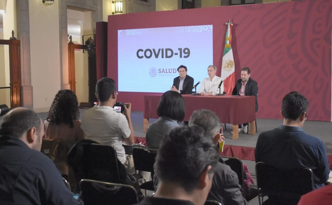Conferencia de prensa de autoridades sanitarias sobre actualización de casos de coronavirus en México / Tomada de Twitter @SSalud_mx