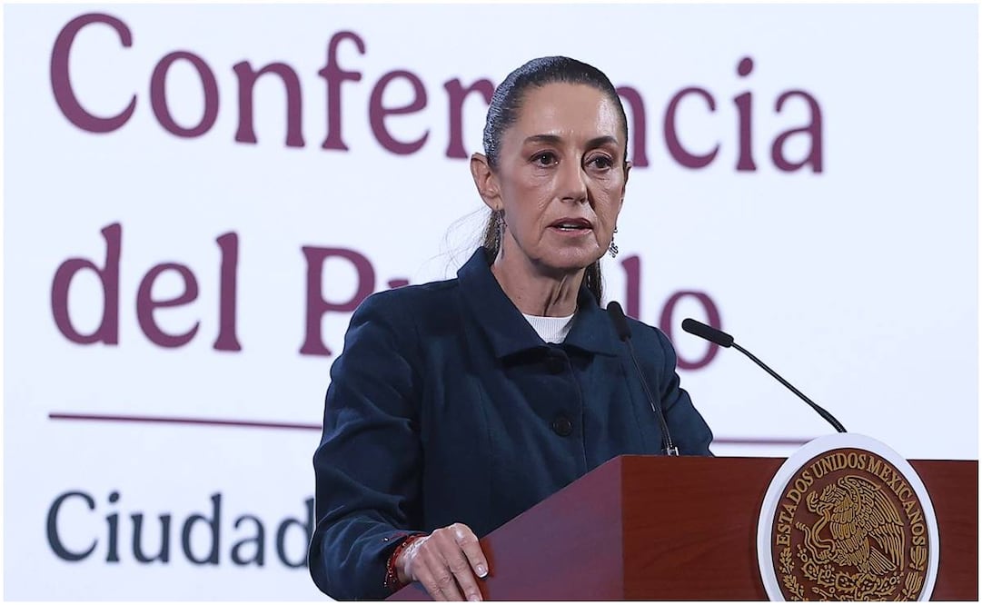 Claudia Sheinbaum, presidenta de México, durante la mañanera del 27 de enero del 2025. Foto: Berenice Fregoso / EL UNIVERSAL