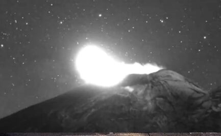 Video. Así fue la actividad del volcán Popocatépetl la madrugada de este martes