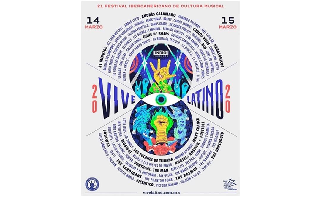 Cartel del Vive Latino 2020. Foto: Especial 