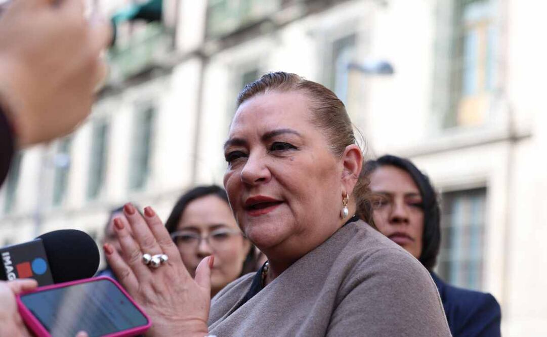 Guadalupe Taddei tras la reunión en Palacio Nacional con Claudia Sheinbaum. Foto: Diego Simón Sánchez/EL UNIVERSAL