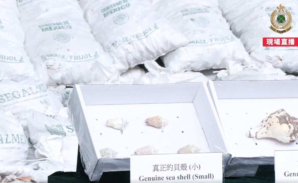 Las Aduanas de Hong Kong realizaron la mayor incautación de metanfetamina cristalina hasta la fecha, procedente de México. Foto: Captura