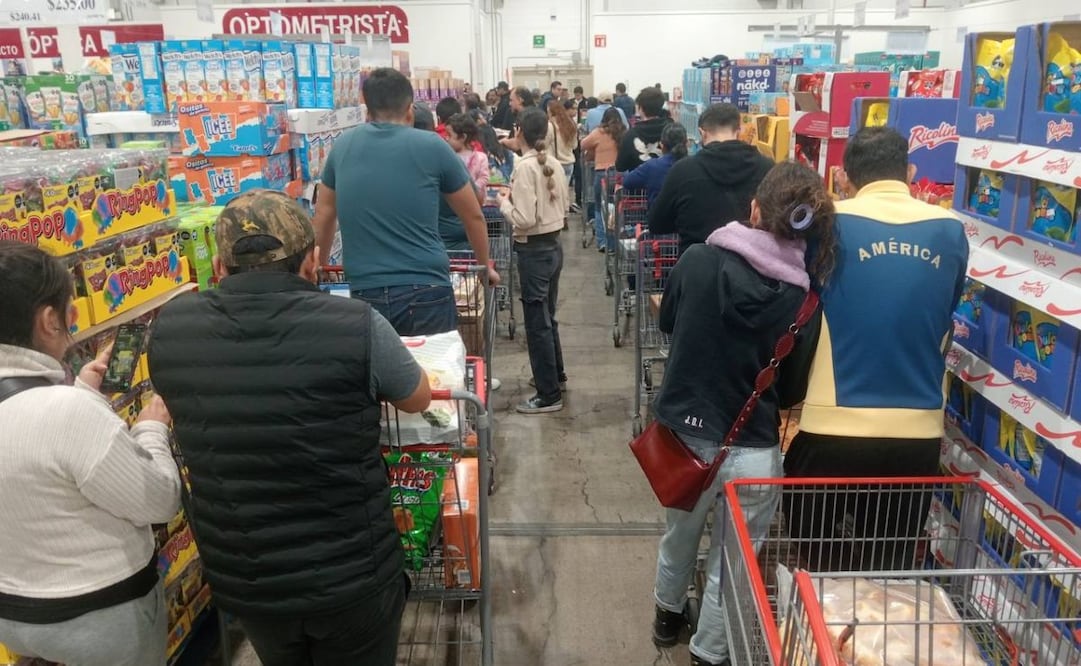 Caos en Costco. Foto: Fernanda Rojas - EL UNIVERSAL