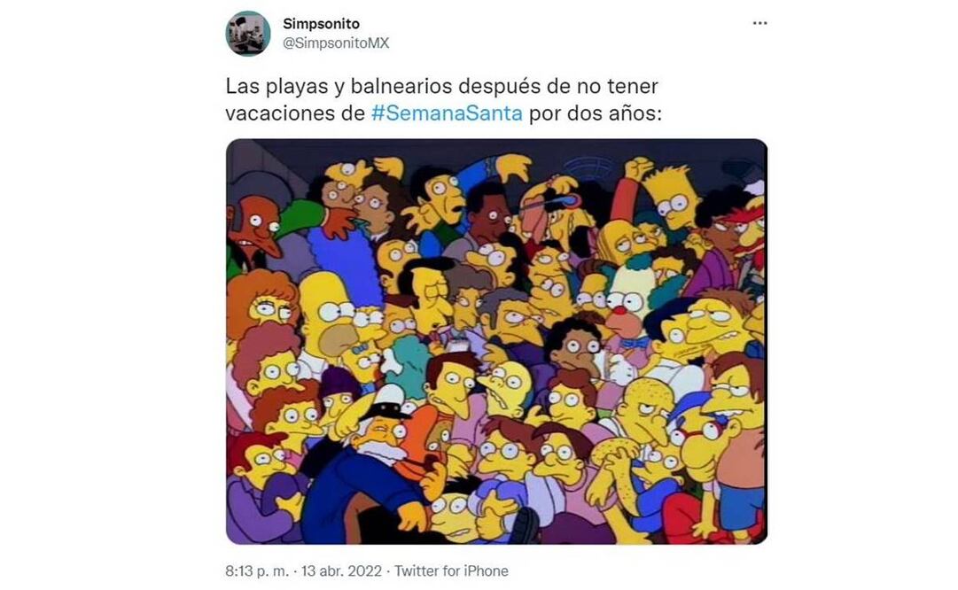 Memes de Semana Santa. Foto: Tomada de @SimpsonitoMX