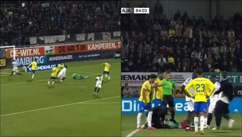 VIDEO: Impactante choque provoca el desmayo del portero neerlandés Etienne Vaessen
