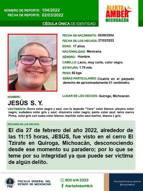 Se cumplen cinco días de la desaparición de un seminarista en Michoacán