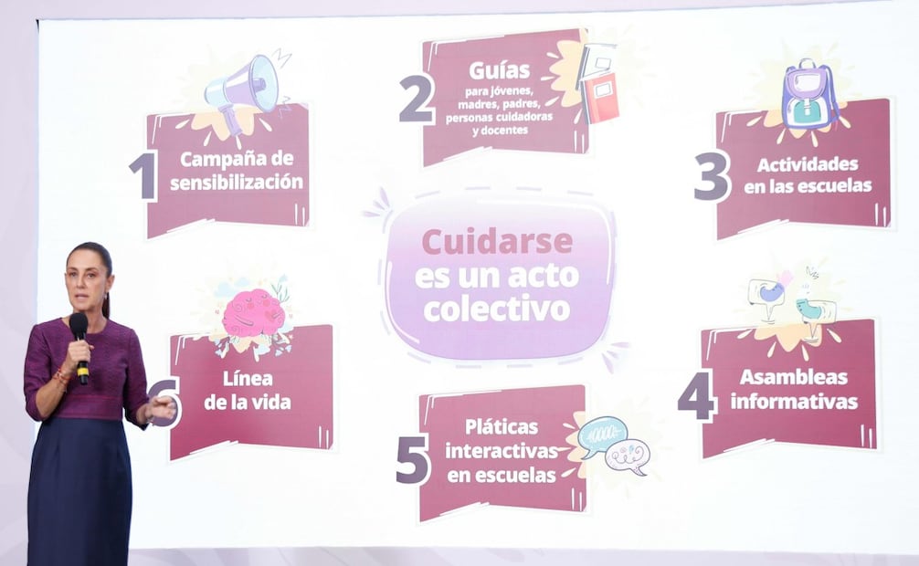 La presidenta Claudia Sheinbaum en la Mañanera del Pueblo del 22 de abril de 2026 en Palacio Nacional. Foto: Diego Simón Sánchez/ EL UNIVERSAL