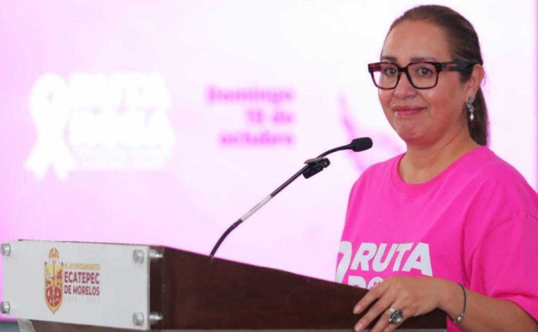 Azucena Cisneros Coss impulsa "Ruta Rosa", iniciativa para prevenir el cáncer de mama en Ecatepec
Foto: Especial.