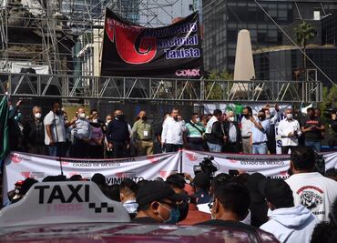 Taxistas amagan con mantener protesta contra apps de transporte "el tiempo que sea necesario" en CDMX