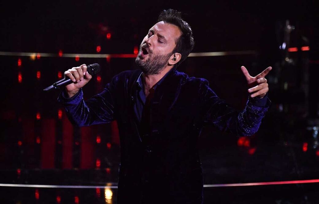 Cantante italiano, Cesare Cremonini, en el Festival Della Canzone Italiana. Foto: EFE/Epa Ettore Ferrari