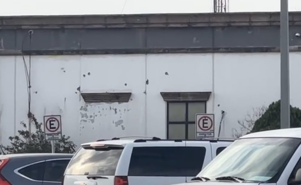 Edificio de seguridad con impacto de balas (12/02/2026). Foto: Especial