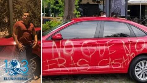 “Me confundieron”, dice dueño del coche rayado por supuesta infidelidad
