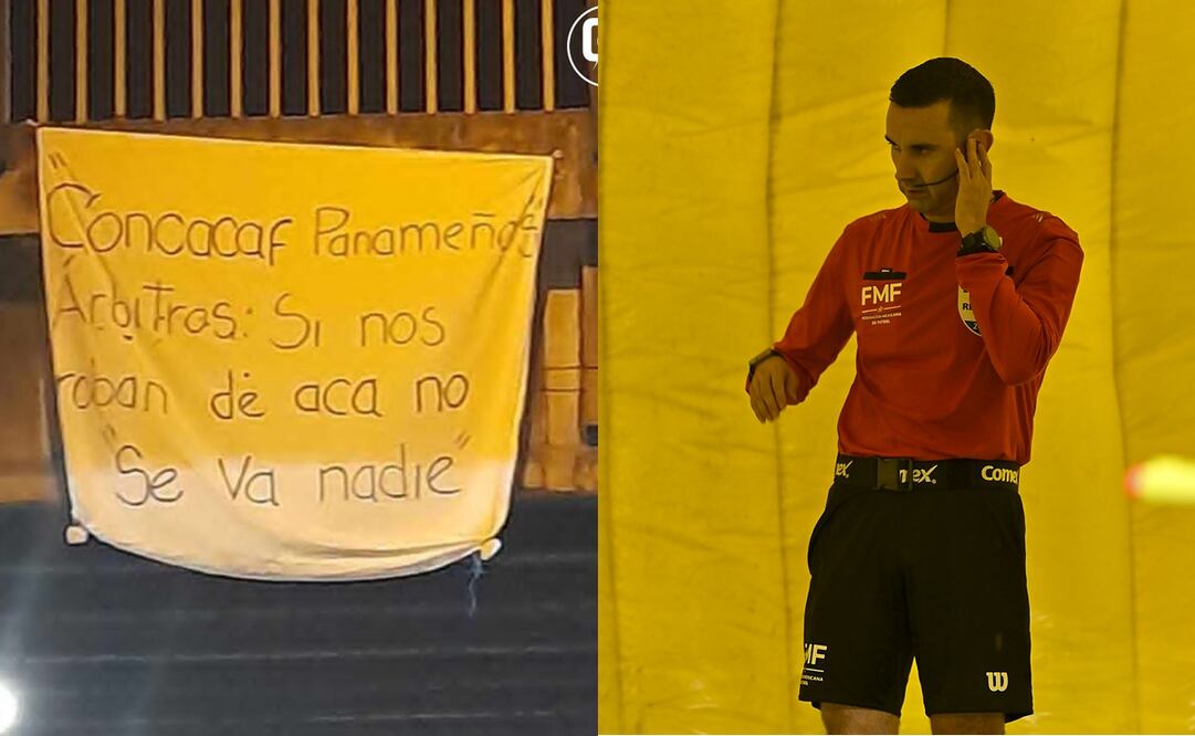 La manta sentencia tanto a la Concacaf, como a la selección panameña como a la planilla arbitral mexicana | FOTO: Especial