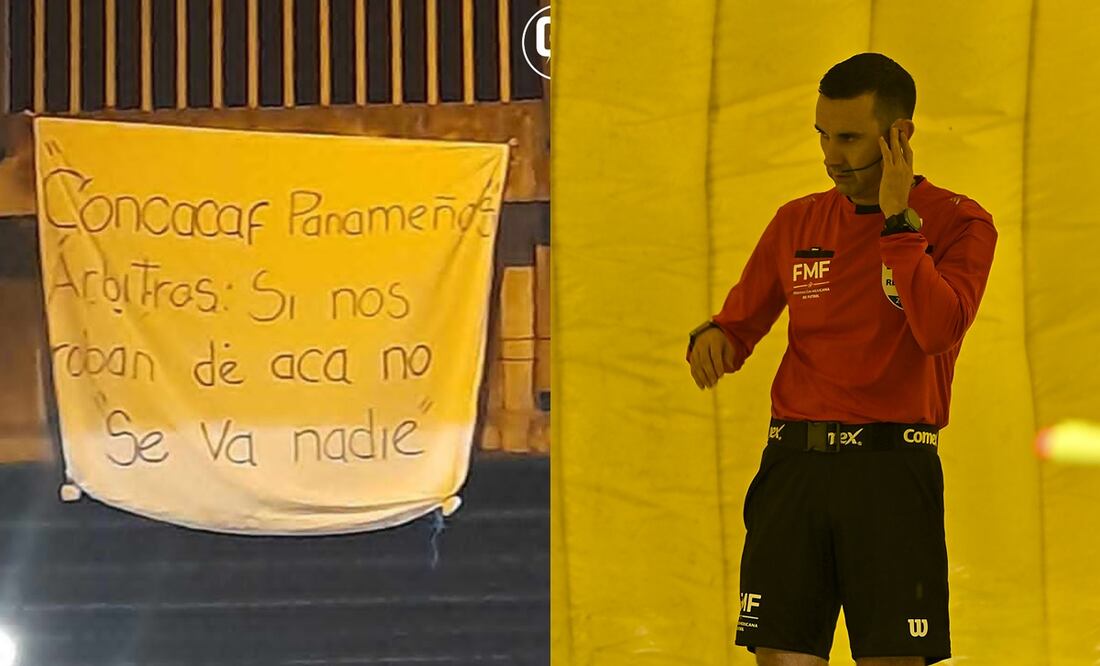 La manta sentencia tanto a la Concacaf, como a la selección panameña como a la planilla arbitral mexicana | FOTO: Especial