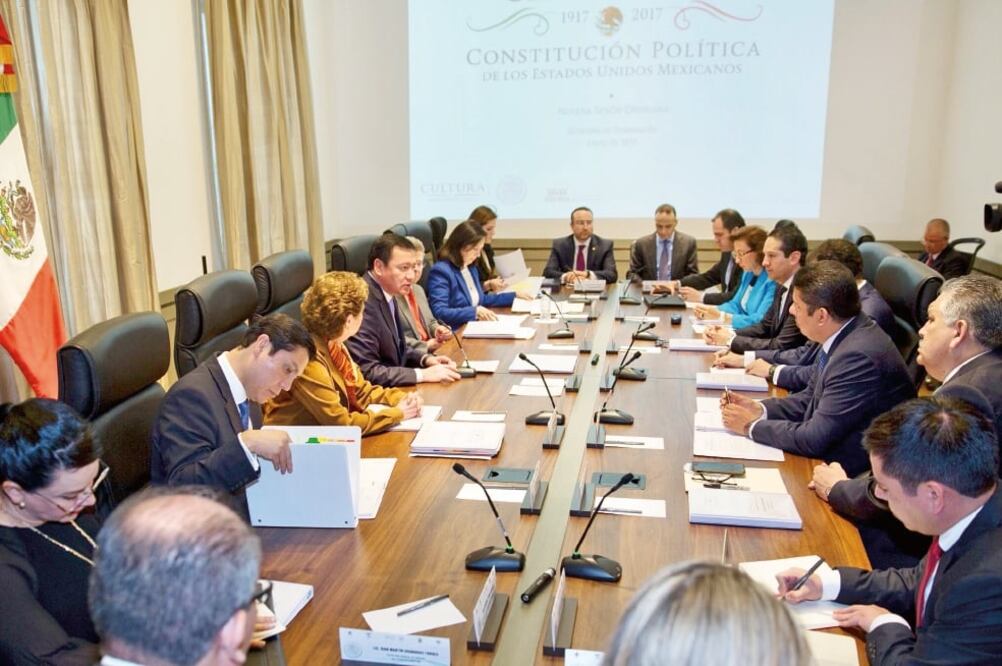 El Comité para la Conmemoración del Centenario de la Constitución Política de los Estados Unidos Mexicanos se reunió por novena ocasión en la Secretaría de Gobernación, para ajustar las actividades del festejo (SEGOB)