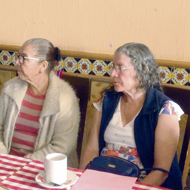 Engracia y Adelina, de la Unidad Agrícola Industrial de la Mujer, lamentan que a causa de Willa no pudieron cortar la piña que cultivaron durante 14 meses.