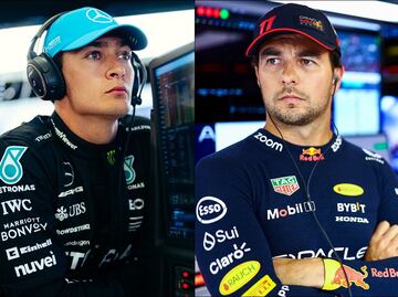 Checo Pérez recibe fuerte insulto de George Russell en la práctica libre del GP de Singapur