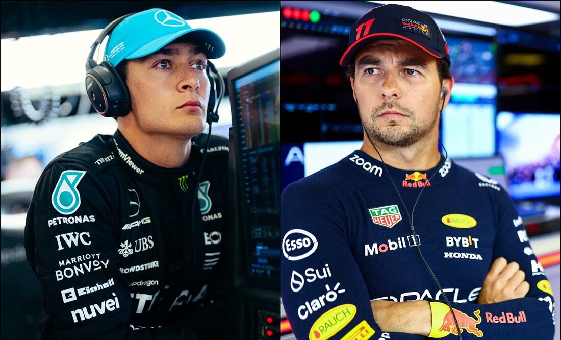 Checo Pérez fue insultado fuertemente por George Russell durante la FP1 del GP de Singapur / FOTO: ESPECIAL