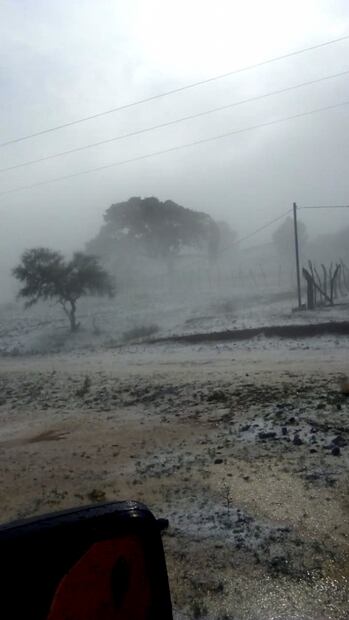 Así luce el sur de Nuevo León tras granizadas