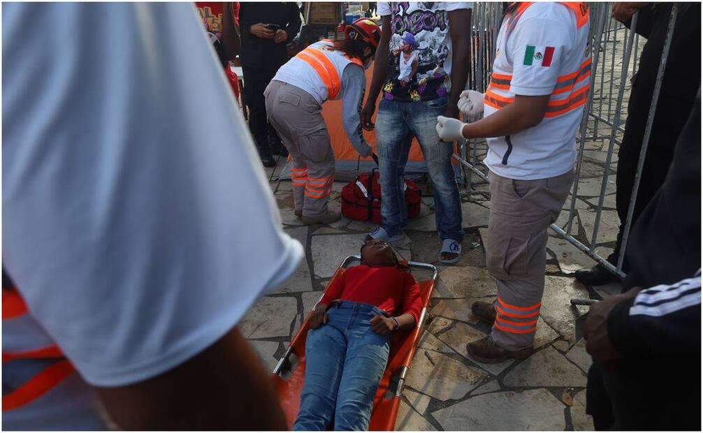 Estampida de migrantes haitianos. Foto: María de Jesús Peters/ EL UNIVERSAL