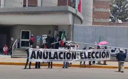 Protestan afuera del Tribunal Electoral contra validez de elección judicial; piden anular resultados de la Suprema Corte